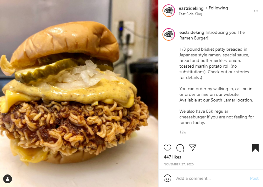 East Side King - Ramen Burger