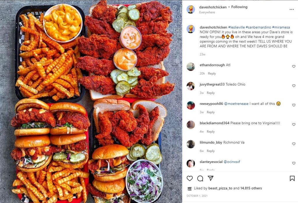 Hot Chicken Sandwiches from @DavesHotChicken