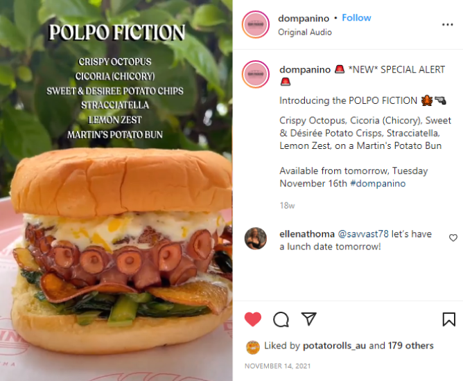 Octopus Sandwich from @DomPanino