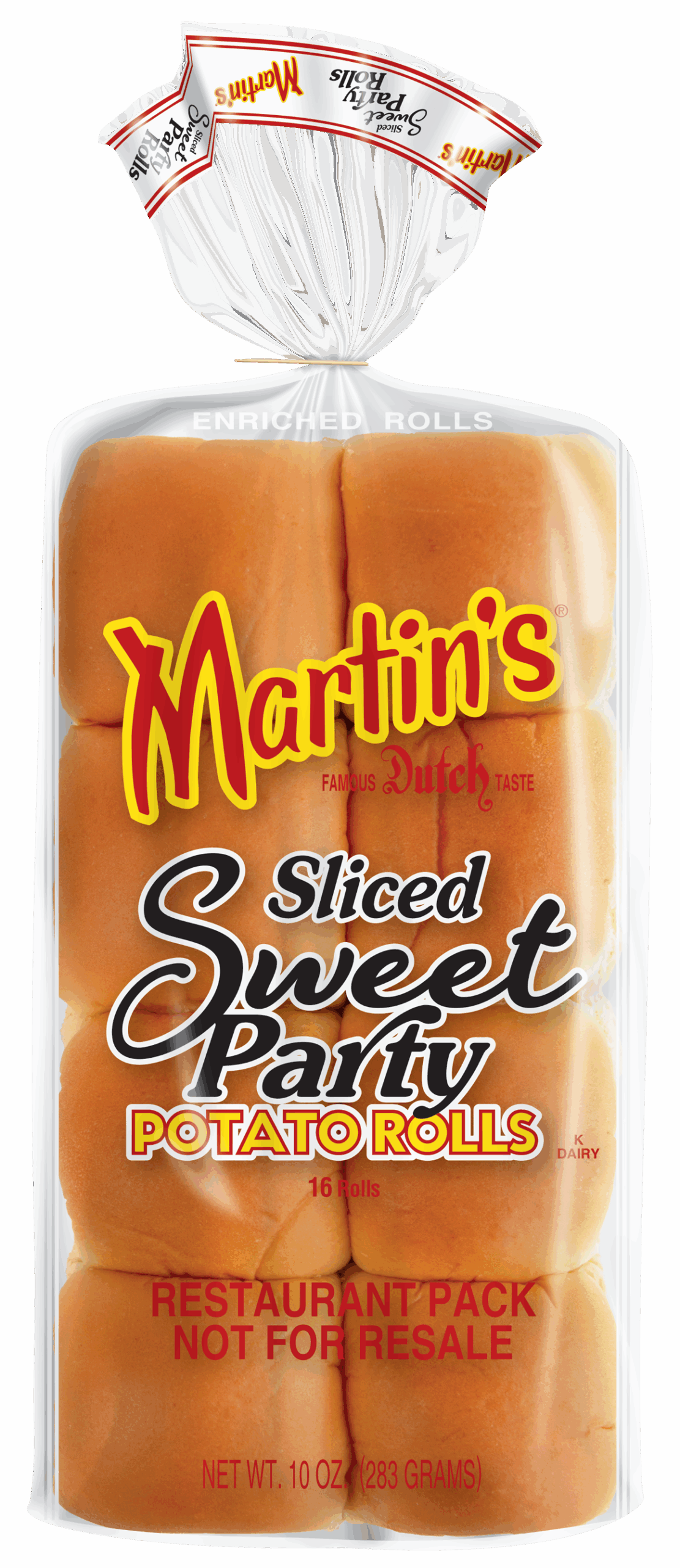 Sliced Sweet Party Potato Rolls