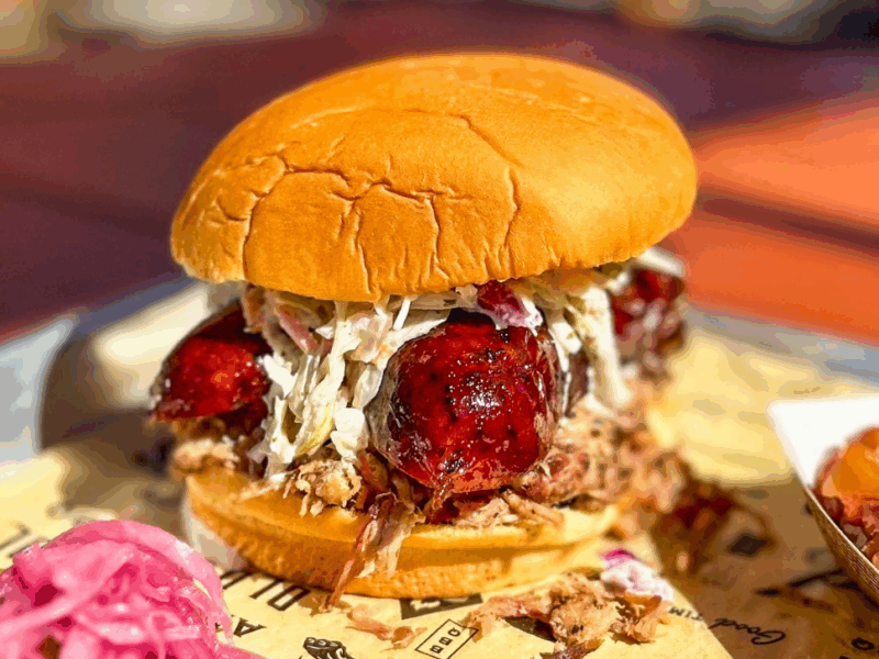 Wright's BBQ Sandwich on Martin's 4-Inch Potato Rolls