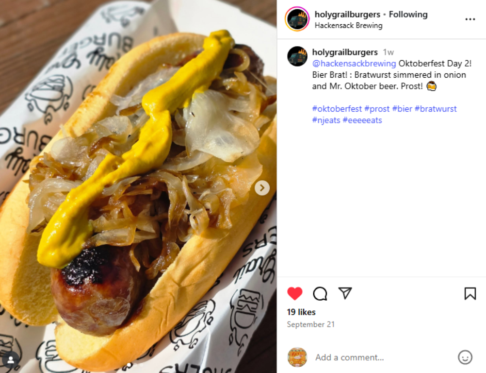 Instagram post from @holygrailburgers