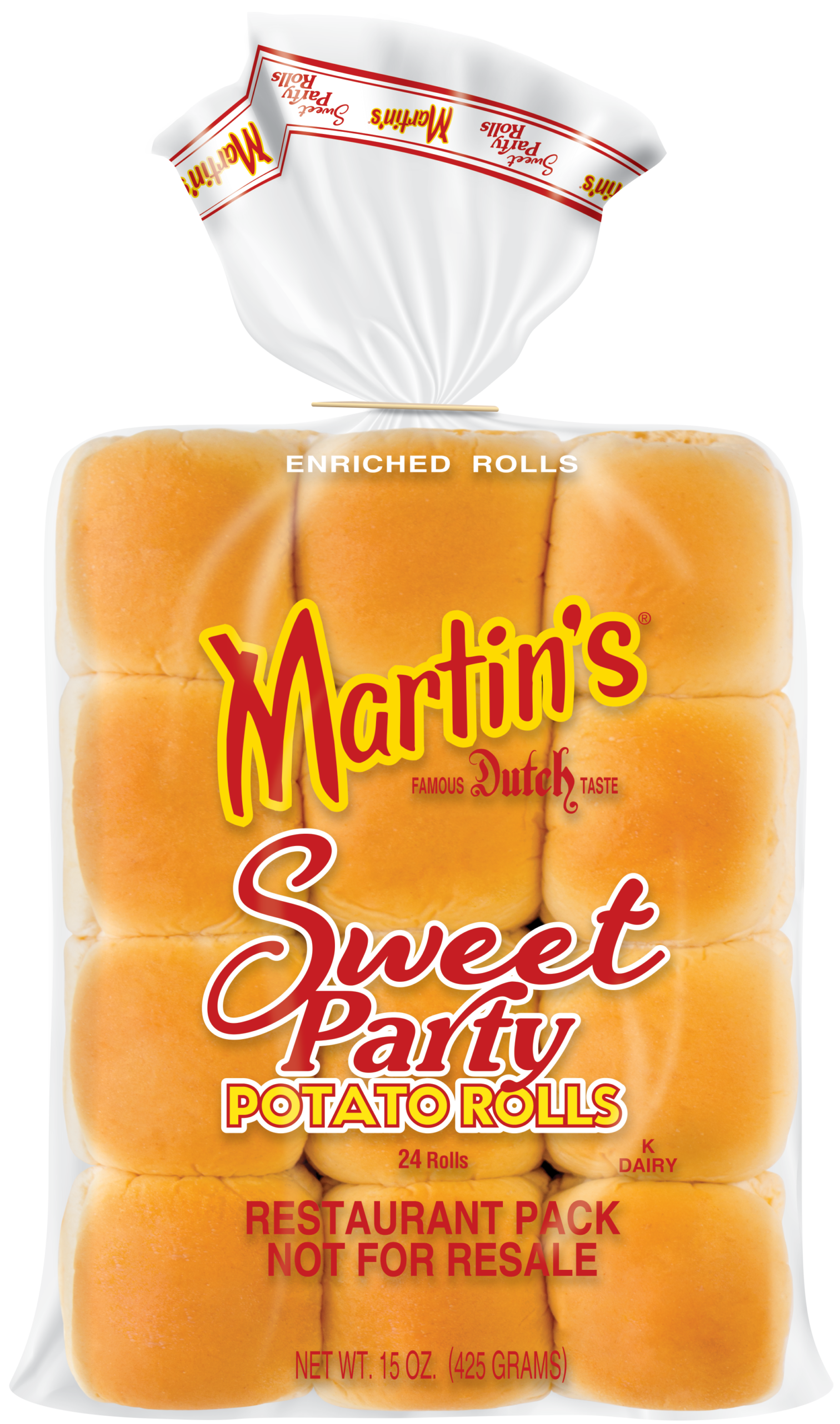 Sliced Sweet Party Potato Rolls